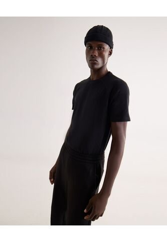 Camiseta Oversize Texturizada  Para Hombre Negro Seven Seven Seven Seven