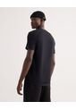 Camiseta Oversize Texturizada  Para Hombre Negro Seven Seven de Seven Seven