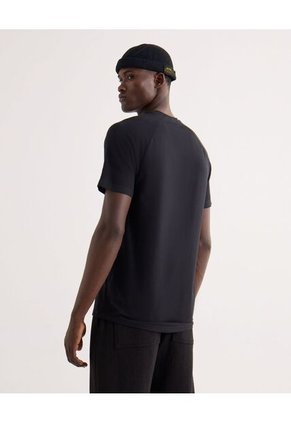 Camiseta Oversize Texturizada  Para Hombre Negro Seven Seven
