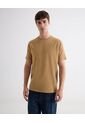 Camiseta Oversize Texturizada  Para Hombre Camel Seven Seven de Seven Seven