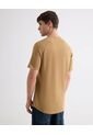 Camiseta Oversize Texturizada  Para Hombre Camel Seven Seven de Seven Seven