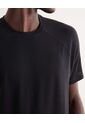 Camiseta Oversize Texturizada  Para Hombre Negro Seven Seven de Seven Seven
