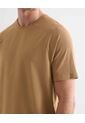 Camiseta Oversize Texturizada  Para Hombre Camel Seven Seven de Seven Seven