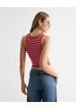 Camiseta Sisa Básica De Punto  Para Mujer Rojo Seven Seven de Seven Seven