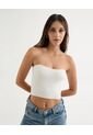 Crop Top Strapless  Para Mujer Crudo Seven Seven de Seven Seven