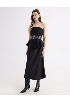 Blusa  Para Mujer Manga Sisa Color Negro Marca Seven Seven #28124143