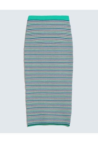 Falda Midi Tejida  Para Mujer Verde Seven Seven Seven Seven
