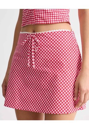 Falda Para Mujer Corto Color Rojo Marca Seven Seven #28140944