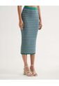 Falda Midi Tejida  Para Mujer Verde Seven Seven de Seven Seven