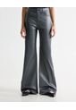 Jean Wide Leg En Tono Gris Plomo  Para Mujer Plata Seven Seven de Seven Seven