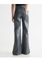 Jean Wide Leg En Tono Gris Plomo  Para Mujer Plata Seven Seven de Seven Seven