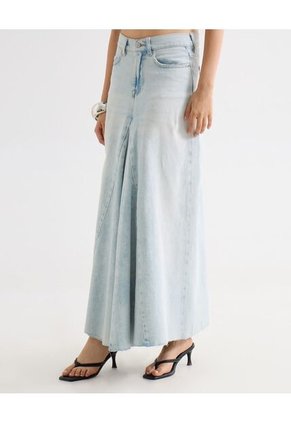 Falda Para Mujer Largo Color Azul Marca Seven Seven #28140917