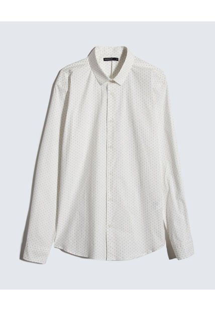 Camisa Para Hombre Manga Larga  Color Crema Marca Seven Seven #45012062