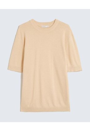 Camiseta Para Hombre Manga Corta Cuello Redondo Color Beige Marca Seven Seven #45092694