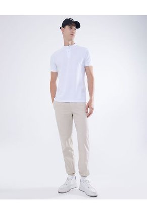 Polo Para Hombre Cuello Mao  Color Blanco Marca Seven Seven #45110844