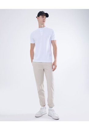 Polo Para Hombre Cuello Mao  Color Blanco Marca Seven Seven #45110844