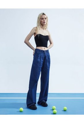 Crop Top Para Mujer Manga Sisa Color Negro Marca Seven Seven #28095740