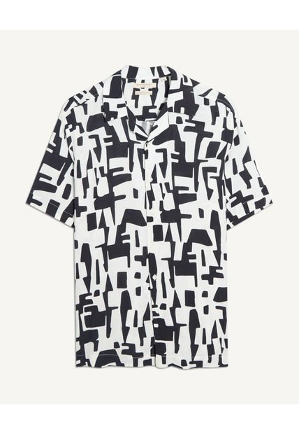 Camisa Para Hombre Manga Corta  Color Blanco Marca Seven Seven #45011988