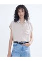 Blusa Para Mujer Manga Corta Color Beige Marca Seven Seven #28123881 de Seven Seven