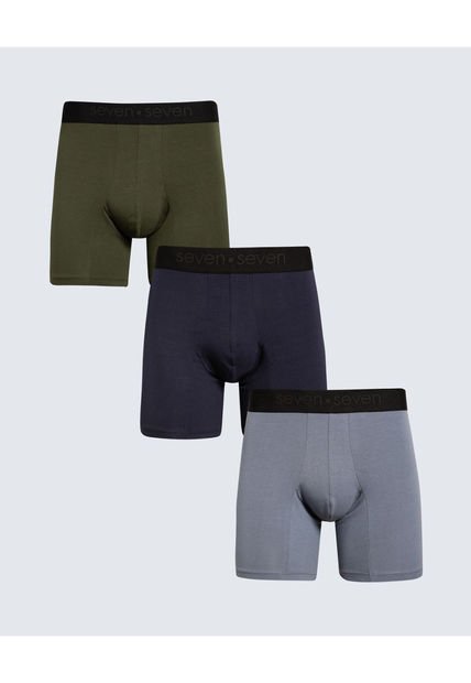 Boxer Para Hombre Fleat Seamer Medio Color Azul Oscuro Marca Seven Seven #45000359