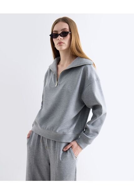 Buzo  Para Mujer Hoodie Color Gris Marca Seven Seven #28060464