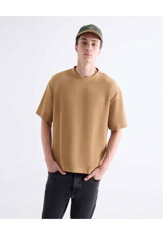Camiseta  Para Hombre Manga Corta Cuello Redondo Color Camel Marca Seven Seven #45092830 Seven Seven
