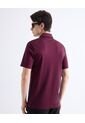 Polo  Para Hombre Cuello Maquina Sin Bolsillo Color Vino Marca Seven Seven #45110941 de Seven Seven