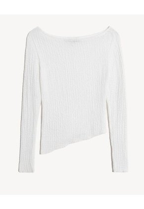 Camiseta  Para Mujer Manga Larga Moda Color Hueso Marca Seven Seven #28096632