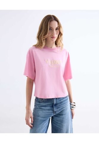 Camiseta  Para Mujer Manga Corta Cuello Redondo Color Rosa Marca Seven Seven #28096627 Seven Seven