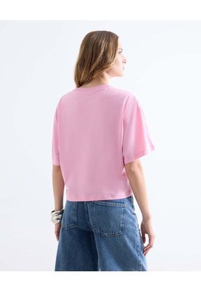 Camiseta  Para Mujer Manga Corta Cuello Redondo Color Rosa Marca Seven Seven #28096627