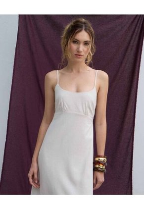 Vestido Para Mujer M/Sisa Largo Color Marfil Marca Seven Seven #28171492