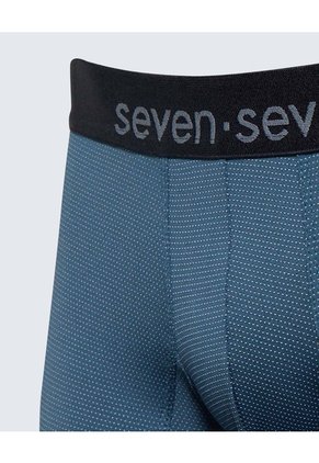 Pack X 3 Bóxer En Microfibra Estampado X3 Para Hombre Azul Seven Seven