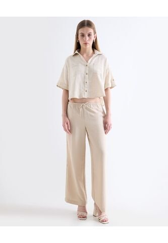 Pantalón  Para Mujer Moda Color Crema Marca Seven Seven #28072008 Seven Seven