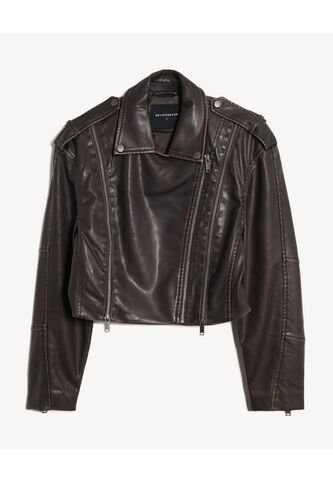 Chaqueta  Para Mujer Pu Color Café Marca Seven Seven #28081016 Seven Seven