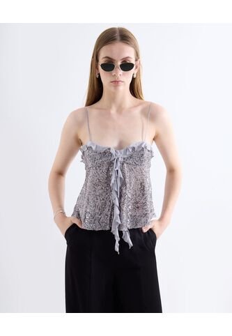 Camiseta  Para Mujer Manga Sisa Moda Color Gris Marca Seven Seven #28096436 Seven Seven