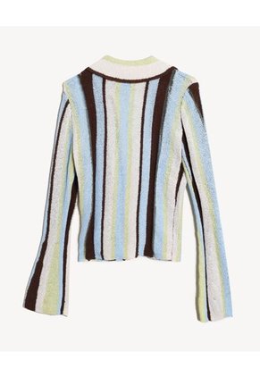 Camiseta  Para Mujer Manga Larga Cuello V Color Celeste Marca Seven Seven #28096472