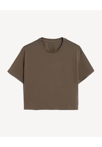 Camiseta Para Mujer Manga Corta Cuello Redondo Color Verde Marca Seven Seven #28096572 Seven Seven