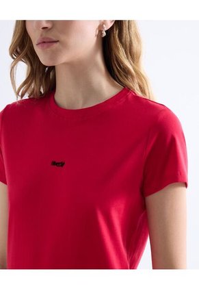 Camiseta  Para Mujer Manga Corta Cuello Redondo Color Rojo Marca Seven Seven #28096552