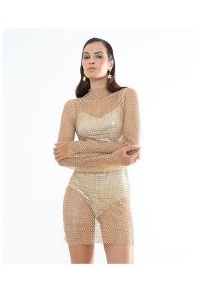 Vestido Para Mujer Manga Larga Color Dorado Marca Seven Seven #28171314