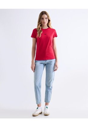 Camiseta  Para Mujer Manga Corta Cuello Redondo Color Rojo Marca Seven Seven #28096552