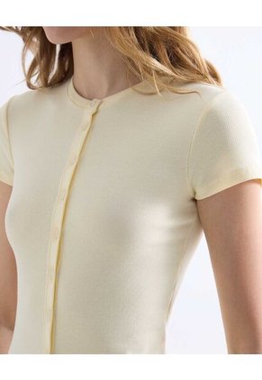 Camiseta  Para Mujer Manga Corta Cuello Redondo Color Amarillo Marca Seven Seven #28096614