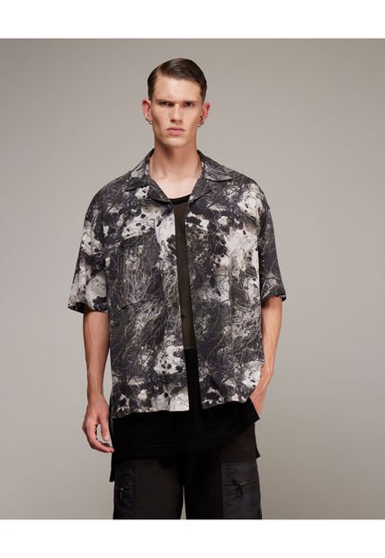 Camisa Para Hombre Manga Corta  Color Negro Marca Seven Seven #45011999