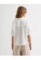 Blusa Camisera Corta  Para Mujer Blanco Seven Seven de Seven Seven