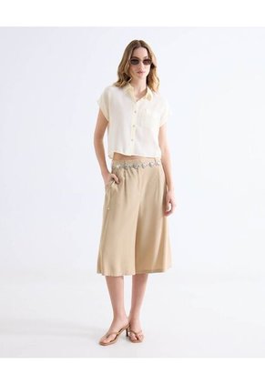 Blusa  Para Mujer Manga Corta Color Amarillo Marca Seven Seven #28124131