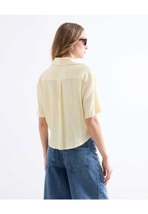 Blusa  Para Mujer Manga Corta Color Amarillo Marca Seven Seven #28124154