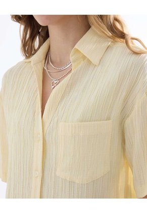 Blusa  Para Mujer Manga Corta Color Amarillo Marca Seven Seven #28124154