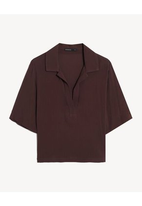 Blusa Para Mujer Manga Corta Color Café Marca Seven Seven #28124171