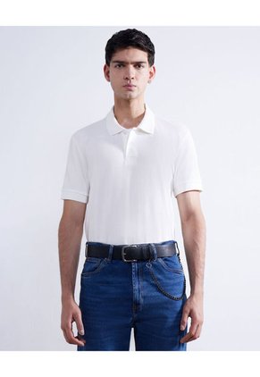 Polo Para Hombre Cuello Tejido  Color Marfil Marca Seven Seven #45110812