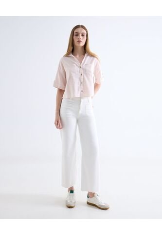 Jean  Para Mujer Retro Color Blanco Marca Seven Seven #28160999 Seven Seven