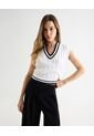 Camiseta Para Mujer Manga Sisa Cuello V Color Crudo Marca Seven Seven #28096315 de Seven Seven